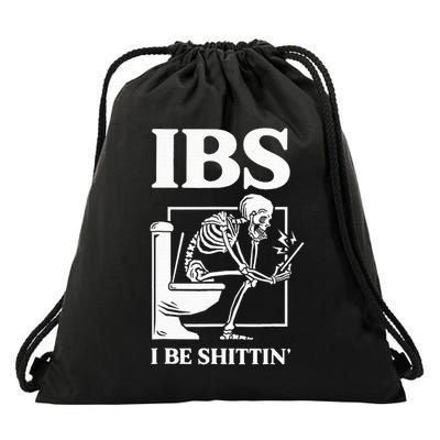 Ibs I Be Shittin' Funny Skeleton Drawstring Bag