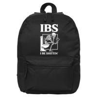 Ibs I Be Shittin' Funny Skeleton 16 in Basic Backpack