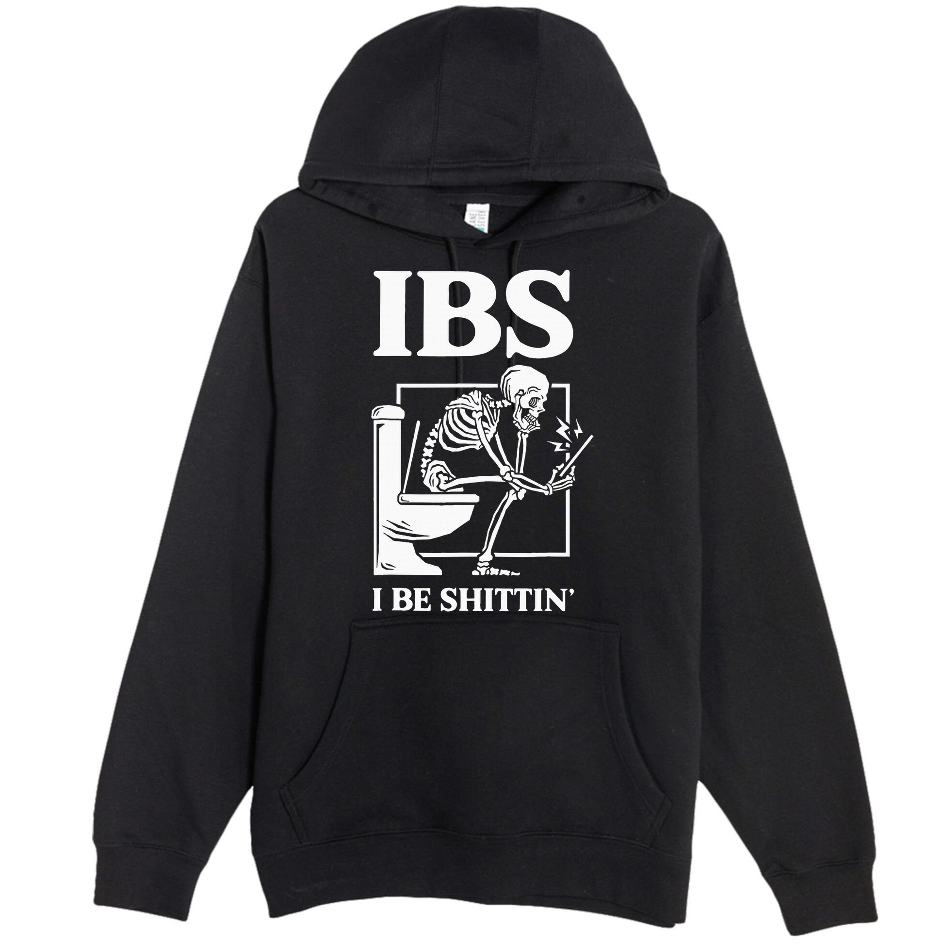 Ibs I Be Shittin' Funny Skeleton Premium Pullover Hoodie
