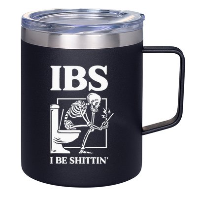 Ibs I Be Shittin' Funny Skeleton 12oz Stainless Steel Coffee Mug