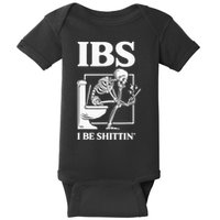 Ibs I Be Shittin' Funny Skeleton Baby Bodysuit