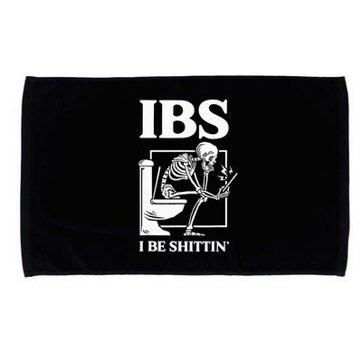 Ibs I Be Shittin' Funny Skeleton Microfiber Hand Towel