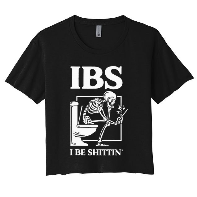 Ibs I Be Shittin' Funny Skeleton Crop Top