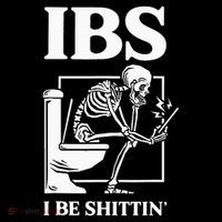 Ibs I Be Shittin' Funny Skeleton Womens T-Shirt