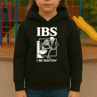 Ibs I Be Shittin' Funny Skeleton Kids Hoodie