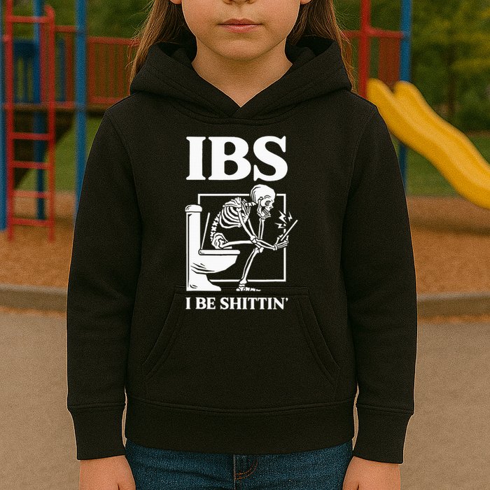 Ibs I Be Shittin' Funny Skeleton Kids Hoodie