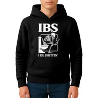 Ibs I Be Shittin' Funny Skeleton Kids Hoodie
