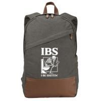 Ibs I Be Shittin' Funny Skeleton Cotton Canvas Backpack