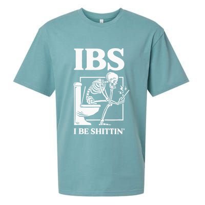 Ibs I Be Shittin' Funny Skeleton Sueded Cloud Jersey T-Shirt