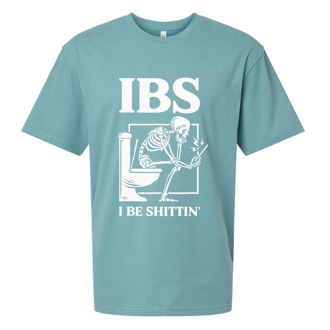 Ibs I Be Shittin' Funny Skeleton Sueded Cloud Jersey T-Shirt