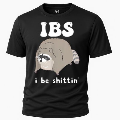 Ibs I Be Shittin Raccoon Funny Cooling Performance Crew T-Shirt