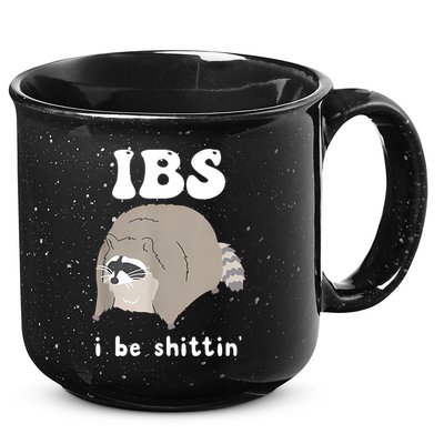 Ibs I Be Shittin Raccoon Funny 15oz Campfire Ceramic Mug