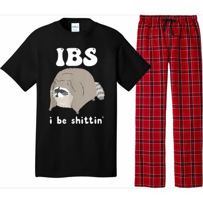 Ibs I Be Shittin Raccoon Funny Pajama Set