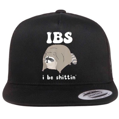 Ibs I Be Shittin Raccoon Funny Flatbill Hat