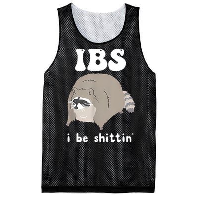 Ibs I Be Shittin Raccoon Funny Mesh Reversible Basketball Jersey Tank