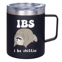 Ibs I Be Shittin Raccoon Funny 12oz Stainless Steel Coffee Mug