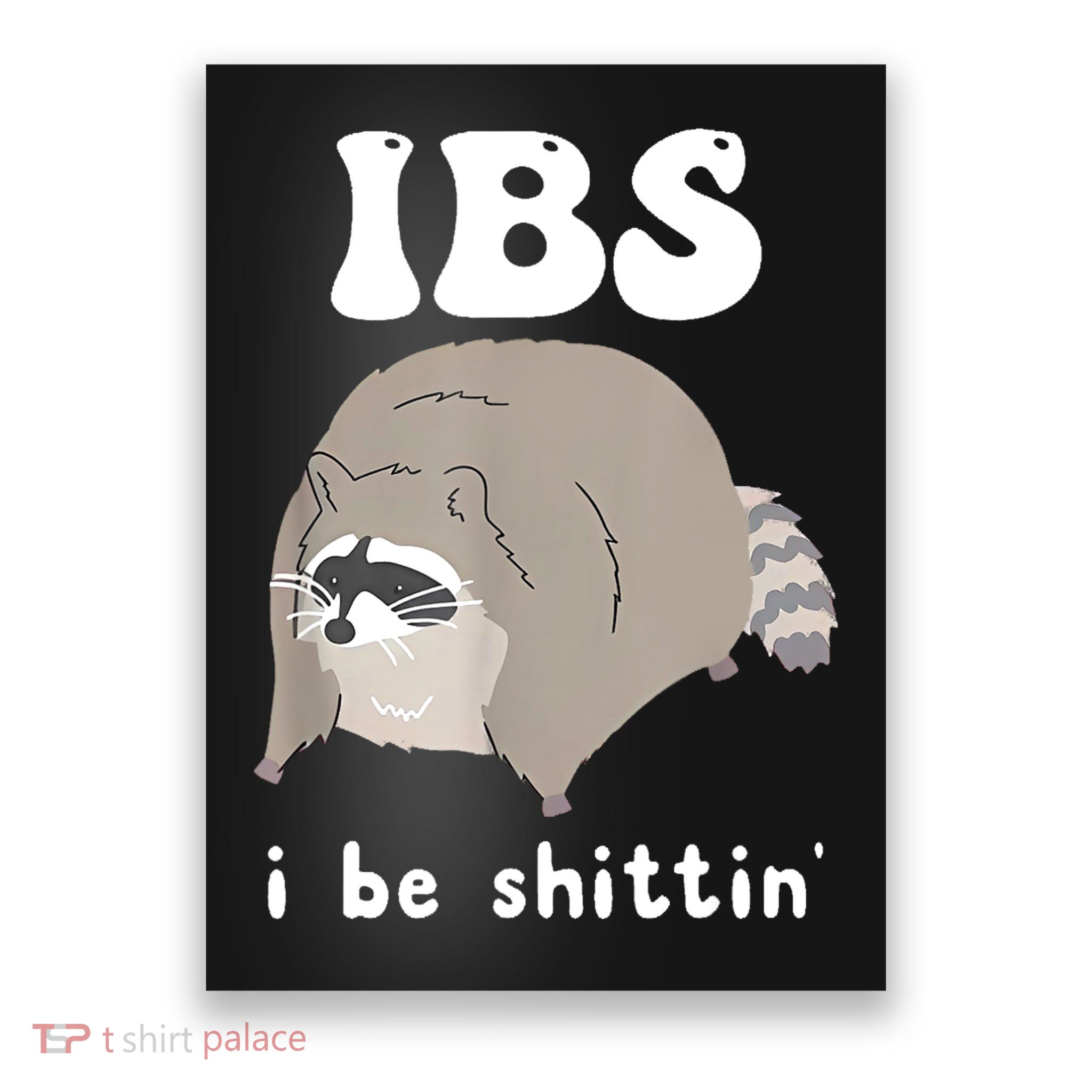 Ibs I Be Shittin Raccoon Funny Poster