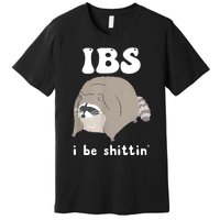 Ibs I Be Shittin Raccoon Funny Premium T-Shirt