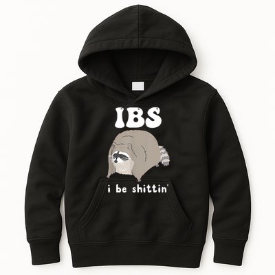 Ibs I Be Shittin Raccoon Funny Kids Hoodie