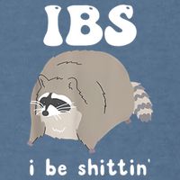 Ibs I Be Shittin Raccoon Funny Garment-Dyed Sweatshirt