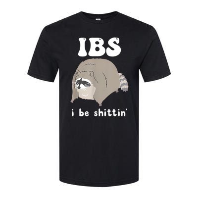 Ibs I Be Shittin Raccoon Funny Softstyle CVC T-Shirt