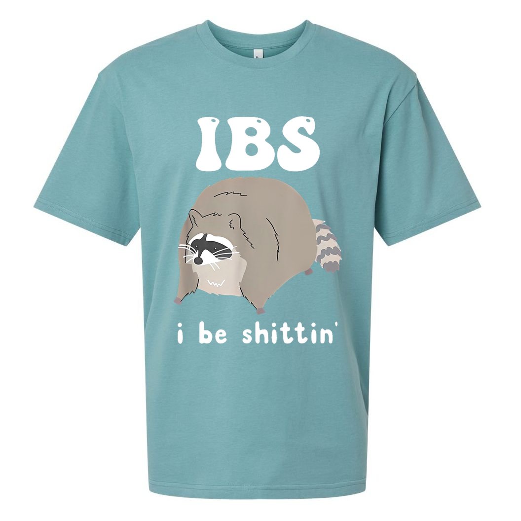Ibs I Be Shittin Raccoon Funny Sueded Cloud Jersey T-Shirt