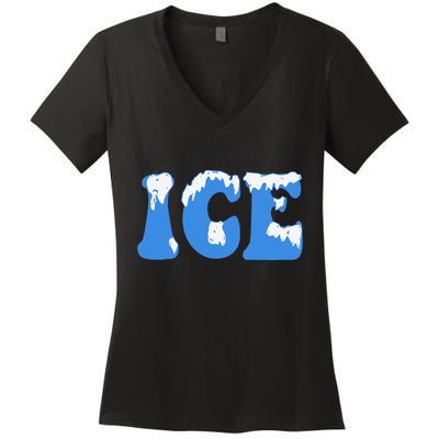 Ice Ice Baby Family Funny Halloween Costume Couples 2024 Gift Women's V-Neck T-Shirt