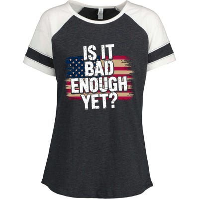 Is It Bad Enough Yet – Vote America Enza Ladies Jersey Colorblock Tee