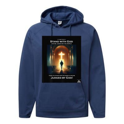 It Is Better To Stand With God Performance Fleece Hoodie