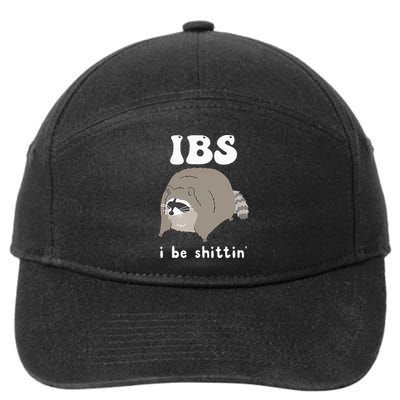 Ibs I Be Shittin Raccoon 7-Panel Snapback Hat