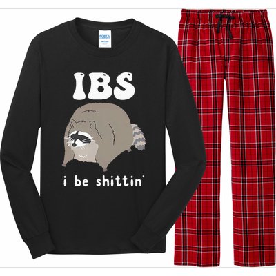 Ibs I Be Shittin Raccoon Long Sleeve Pajama Set