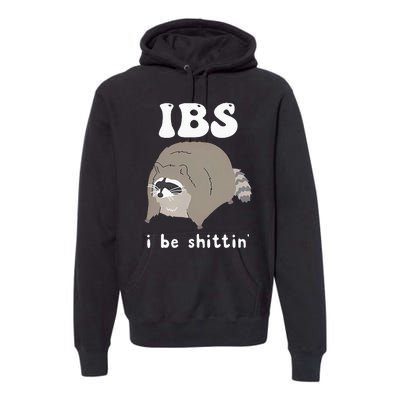 Ibs I Be Shittin Raccoon Premium Hoodie