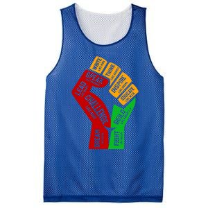 Influential Inspirational Black History Leaders Fist Hand Gift Mesh Reversible Basketball Jersey Tank