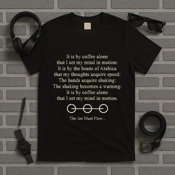 It Is By Coffee Alone That I Set My Mind In Motion T-Shirt
