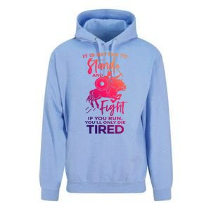 It Is Better To Run And Fight Quote Viking Warrior Gift Unisex Surf Hoodie