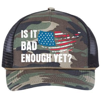 It Is Bad Enough Yet Anti Biden Harris Retro Rope Trucker Hat Cap