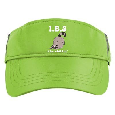 Ibs I Be Shittin Funny Raccoon Adult Drive Performance Visor