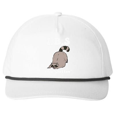 Ibs I Be Shittin Funny Raccoon Snapback Five-Panel Rope Hat