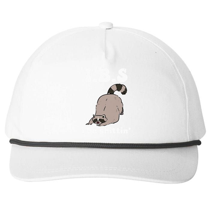 Ibs I Be Shittin Funny Raccoon Snapback Five-Panel Rope Hat