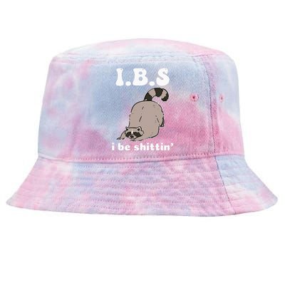 Ibs I Be Shittin Funny Raccoon Tie-Dyed Bucket Hat