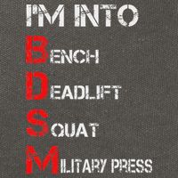 IM Into Bdsm Bench Squat Deadlift Military Press Cotton Canvas Backpack