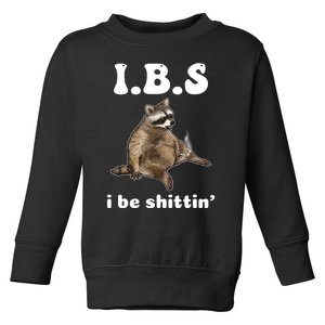 Ibs I Be Shittin Cute Raccoon Funny Toddler Sweatshirt