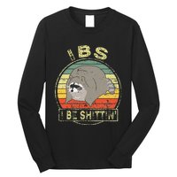 Ibs I Be Shittin Funny Raccoon Vintage Long Sleeve Shirt