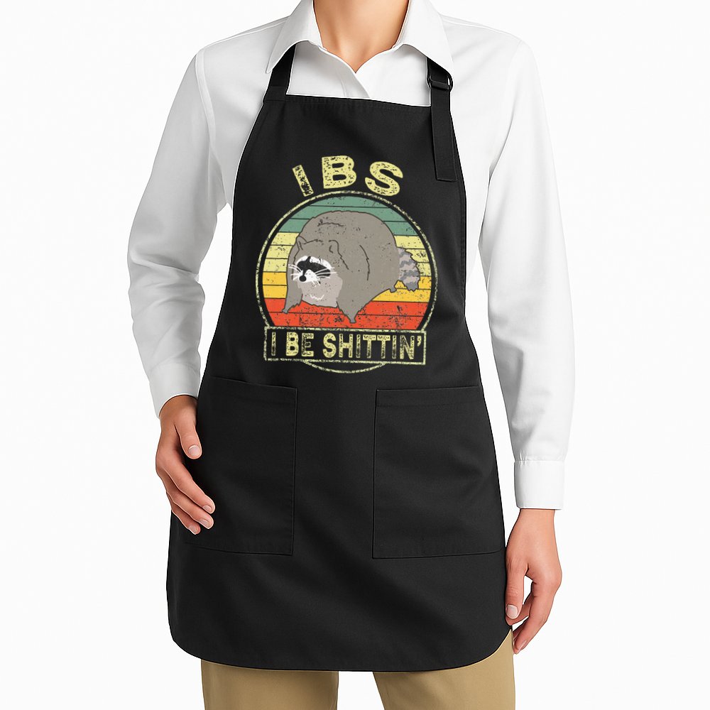 Ibs I Be Shittin Funny Raccoon Vintage Apron