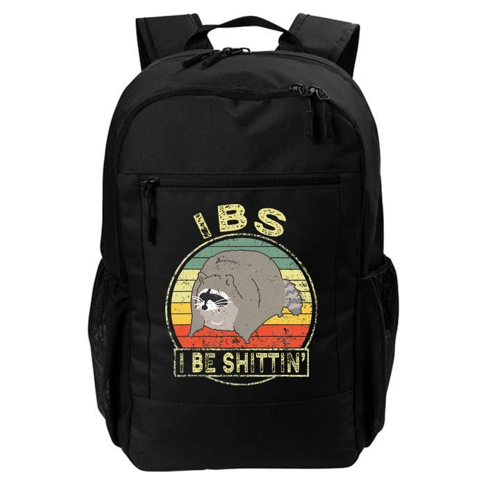 Ibs I Be Shittin Funny Raccoon Vintage Backpack