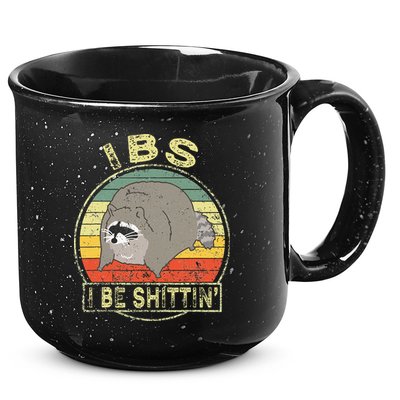 Ibs I Be Shittin Funny Raccoon Vintage 15oz Campfire Ceramic Mug