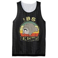 Ibs I Be Shittin Funny Raccoon Vintage Mesh Reversible Basketball Jersey Tank