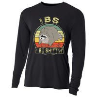 Ibs I Be Shittin Funny Raccoon Vintage Cooling Performance Long Sleeve Crew