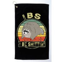 Ibs I Be Shittin Funny Raccoon Vintage Golf Towel