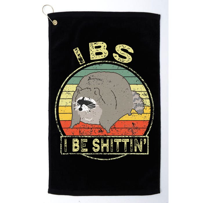 Ibs I Be Shittin Funny Raccoon Vintage Golf Towel